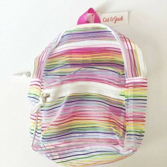 Cat & Jack Other - Cat & Jack Rainbow Stripe Mesh Backpack
